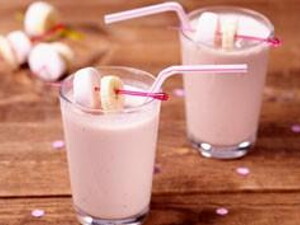 Himbeer-Banane-Milchshake