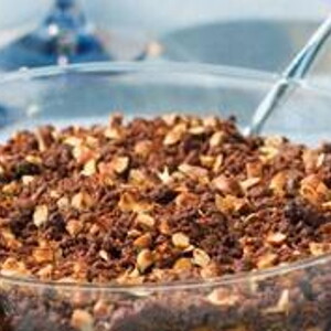 Schokolade Crumble mit Aprikosen